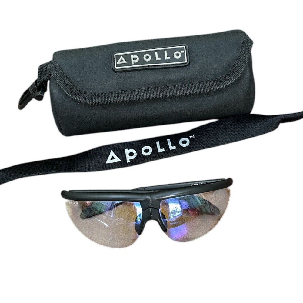 Apollo Sports Sunglasses Illuminati Black Italy Case And Strap